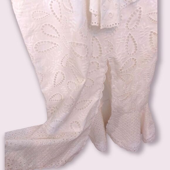 SALONI Olivia Midi Dress in French White Lace - Picture 6 of 14